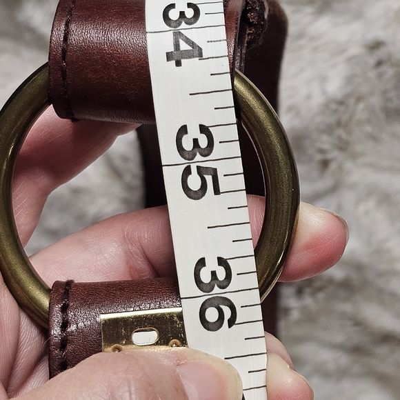 Ralph Lauren Brown Leather Belt with Gold Buckle - Picture 10 of 11